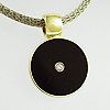 Anhaenger mit Onyx und Brillant