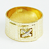 Damenring Gelb und Weissgold