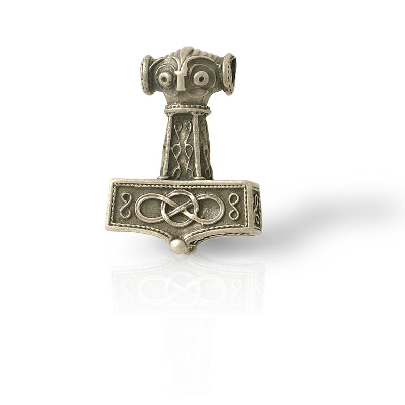 Thors Hammer aus Östergotland in Silber antik